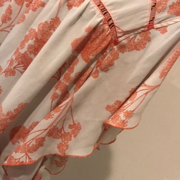 Joseph A. Ruffle Sleeve Floral Blouse - Size Large - Picture 6 of 8